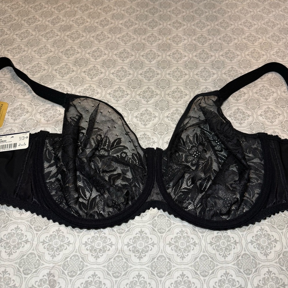 PrimaDonna Divine Seamless Non Padded Black Lace Bra Size 40G - Picture 6 of 13